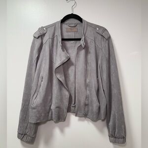 Blank NYC Faux Suede Moto Jacket // NWOT // Large